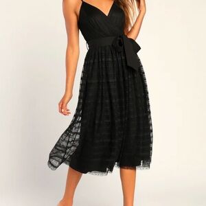 Elegant Black Midi Dress